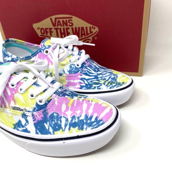 VANS Women's Size ComfyCush Authentic Tie-Dye Orchid Low Sneakers VN0A3WM749L - Picture 7 of 11